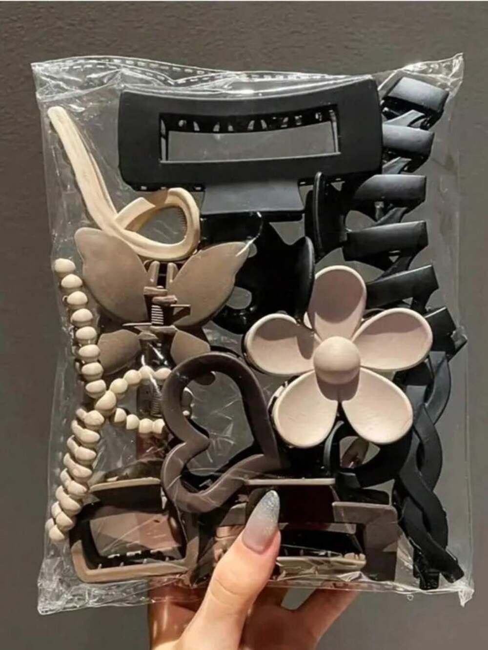 Unbranded 11pcs Matte Hair Claw Clips Set Neutral